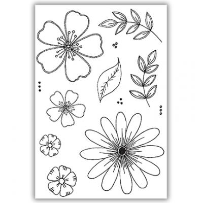Julie Hickey Designs Clear Stamps - Fresh Floral